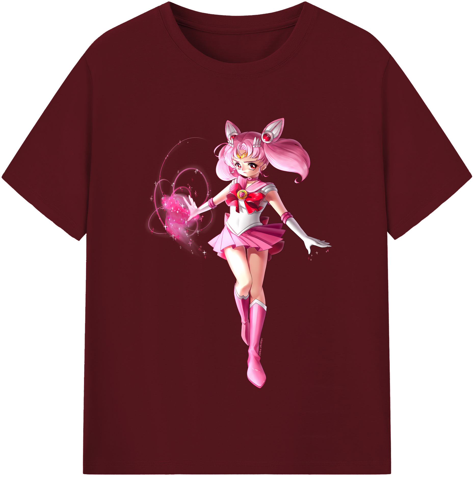 （画像用） 美少女戦士セーラームーン ちびうさ Sailor Moon Chibiusa Tsukino Usagi Small Lady Serenity 綿100％半袖Tシャツ（フロントプリント）